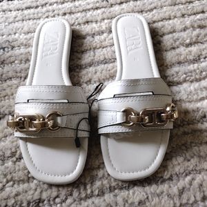 NEW Zara Horsebit Sandal Flip-flops Size 6  Size 36